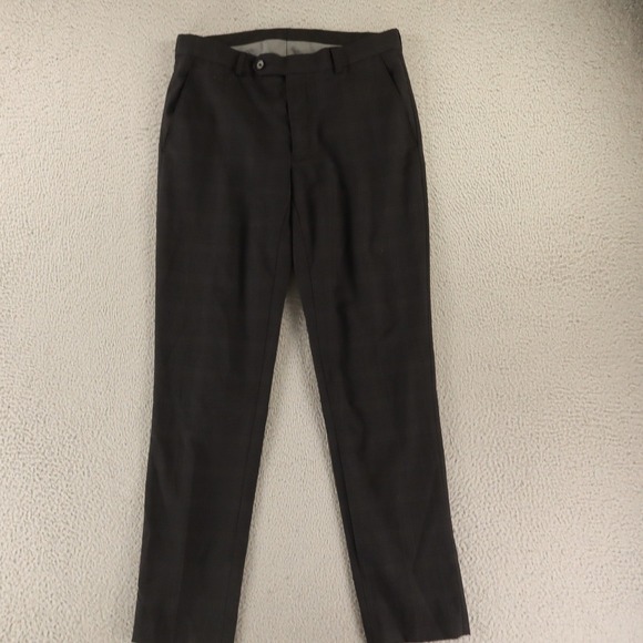 Calvin Klein Pants 30 Gray‎ Check Wool Blend Modern Fit 30x30 - Picture 1 of 12